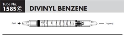 Sensidyne Divinyl Benzene Gas Detector Tube 158Sc 5-50 ppm