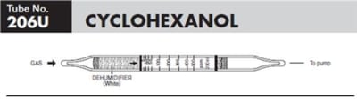 Sensidyne Cyclohexanol Gas Detector Tube 206U 5-500 ppm