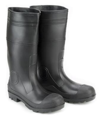 Seattle Glove Black PVC Steel Toe Boots, 16-inch B16ST