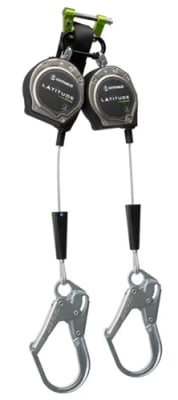 SafeWaze Latitude Edge 8' Dual Cable SRL-P, Class 2, Rebar Hooks, 023-5356