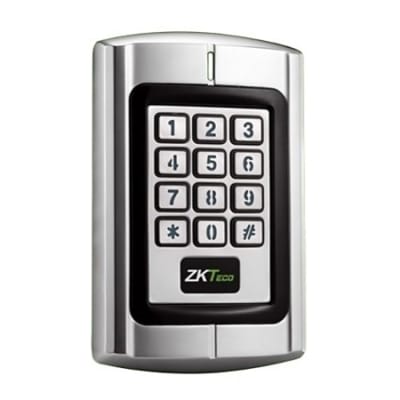 SMK-H-M Outdoor IP65-rated vandal-resistant metallic RFID readers with a back-lit keypad