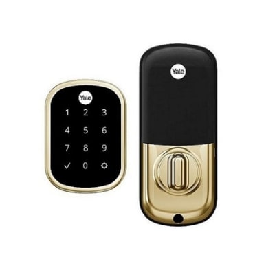 Yale YRD156-ZW2-P05 Pro SL Touchscreen Key-Free Deadbolt with Z-Wave Plus, Polished Brass