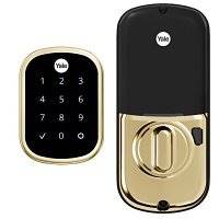 Yale YRD256-ZW-P05 Assure Lock Pro SL Touchscreen Key-Free Deadbolt with Z-Wave Plus, Polished Brass