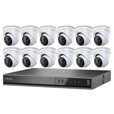 Honeywell HN35160204E125PK 35 Series Video Surveillance Kit with (12) 5MP Day-Night Ball Cameras and (1) 16-Channel NVR