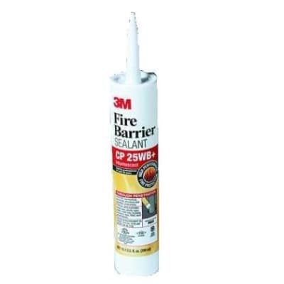 3M CP-25WB+ Red Fire Barrier Caulk, 10.1 Fl Oz Cartridge, Halogen Free