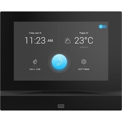 2N 02087-001 Indoor View Answering Unit, 7" Touchscreen with Wide View Angle, Black
