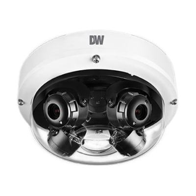 Digital Watchdog DWC-PVX20WATX MEGApix Flex 4-in-1 4x5.14MP Customizable Outdoor Vandal Dome IP Camera, (4) 2.8-8.0mm Lens