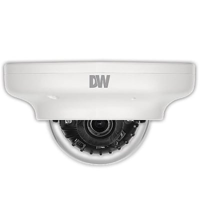 Digital Watchdog DWC-V7553WTIR Star-Light Plus 5MP Ultra-Low-Profile IR Vandal Dome Camera, 2.8mm Fixed Lens, White