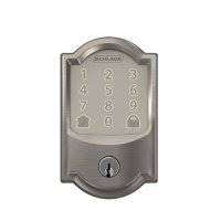Schlage BE489WBV CAM 619 Encode Smart Wi-Fi Deadbolt with Camelot Trim, Satin Nickel