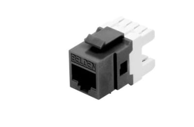 Belden AX102283 10GX Modular Jack, Category 6A, RJ45, KeyConnect Style, Black