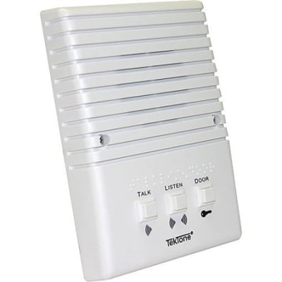 TekTone IR-103E Tek-ENTRY 3-Wire Apartment Intercom Station, Flush Mount, ABS Plastic, White