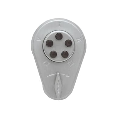 Combination Deadbolt, 1-3/4" to 2-1/8" Thick Doors, Key Override, Less Cylinder, Satin Chrome