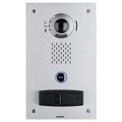 Aiphone IX-DVF-PR Vandal-Resistant Flush Mount IP 1.23 MP Video Door Station with Proximity Card Reader, White LED