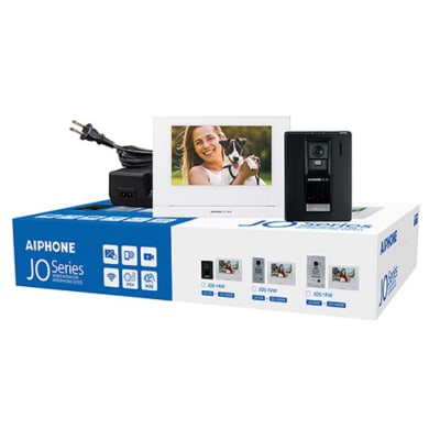 Aiphone JOS-1AW JO Series Mobile-Ready Box Set with Standard, Surface-Mount Door Station, 7" Video Set