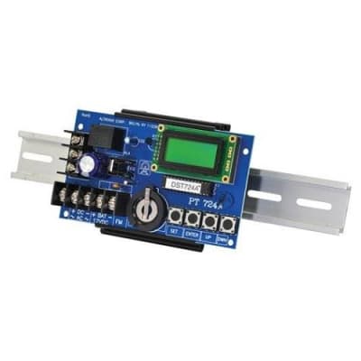 Altronix DPT724A Timer, 365-Day, 24-Hour Annual Event, 12/24 VAC/VDC, Alphanumeric LCD Display, Battery Charger, Includes ST3 for DIN Rail Mounting