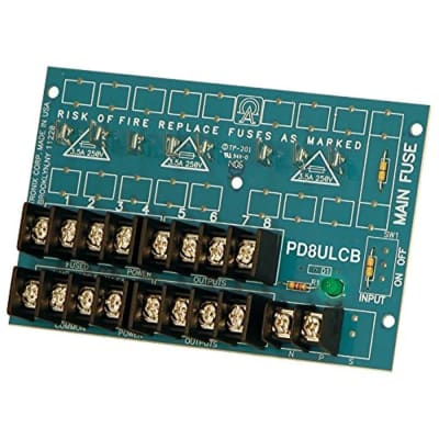 Altronix PD8ULCB Power Distribution Module, 8 PTC Outputs up to 28VAC/VDC, Board