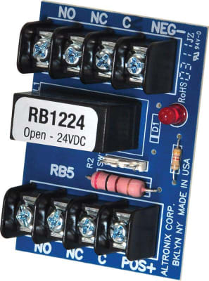 Altronix RB1224 Relay Module, 12/24VDC, DPDT Contacts at 5A/220VAC or 28VDC