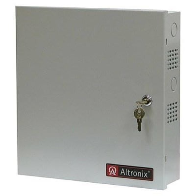 Altronix SMP5PMP8 Power Supply Charger, 8 Fused Outputs, 12/24VDC at 4A, 115/220VAC, Supervision, BC300 Enclosure, Grey