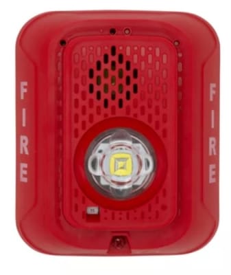 System Sensor CHSRLED Indoor LED Chime Strobe â€“ Wall Mount, Red
