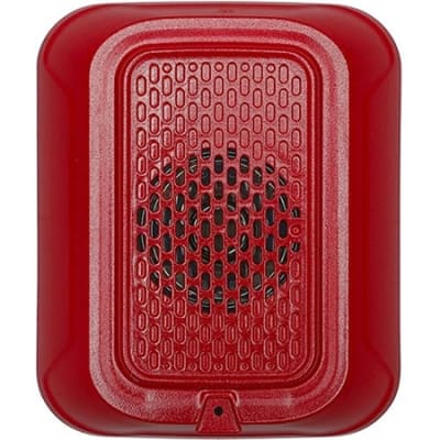 System Sensor HRL-LF L-Series Indoor 2-Wire Selectable Output Low Frequency Sounder, Wall Mount, Red