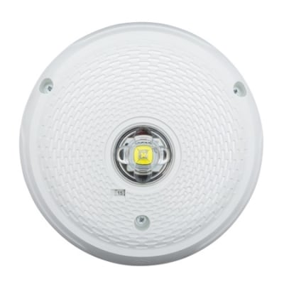 System Sensor SCWKLED-P L-Series Outdoor Ceiling-Mounted LED Strobe, "PLAIN", White