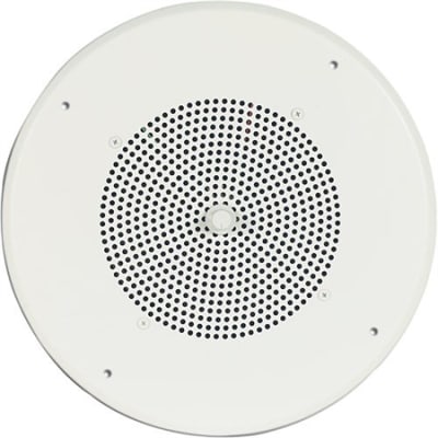 Bogen S86T725PG8WBR Ceiling Speaker Assembly with S86 8" Cone and Screw Terminal Bridge, Off White