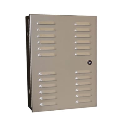 Mier BW-100B Indoor Enclosure with Louvers in Door and Lock, 11"x15"x 4", Beige