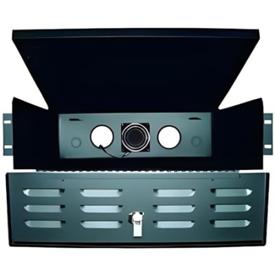 Mier BW-235 Fan-Ventilated NVR / DVR / CPU Lockbox, Indoor, NEMA 1, Rack Mount, 17.73 x 5.1 x 24", Black