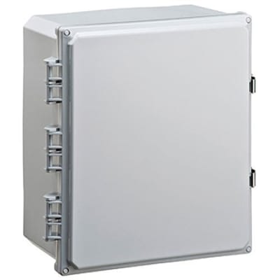 Mier BW-SL14126 NEMA Rated Polycarbonate Electrical Enclosure, Stainless Latch, 14" 12" 6", Gray