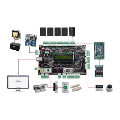 Keyscan KC4A 4-Door Access Control Unit, Onboard LCD Screen, Built-in TCP/IP Port