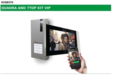 Comelit KVQ8570 IP Video Intercom Kit with 7" Wi-Fi Monitor and Quadra Entry Panel