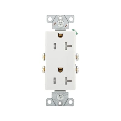 tr1307wbox 20a decorator receptacle white