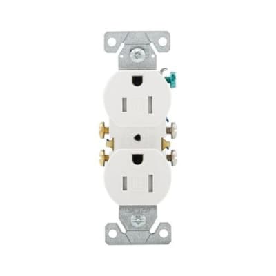 Eaton Arrow Hart TR270W 15A TR Residential Grade Duplex Receptacle, 5-15R, White
