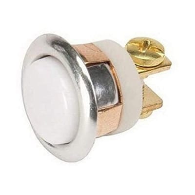 Edwards Signaling 620-B 620-B 600 Series Doorbell Button Push, Non-Illuminated, white center, switching voltage 8/24/48V, amperage range 0.3-2A