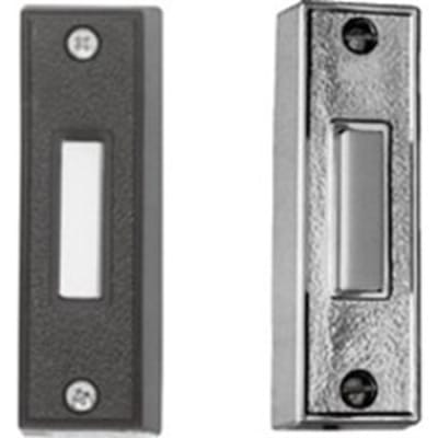 Edwards Signaling 632L 632L 600 Series Doorbell Button Push, Illuminated, surface mount, chrome housing, ivory center, maximum switching voltage 16AC