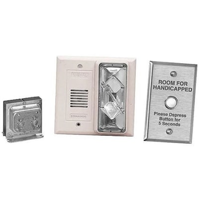 Edwards Signaling 7005-G5 Hotel Room Annunciator Kit, 24VDC, 0.125A, 24VAC, 50-60 Hz, 0.175A, Clear