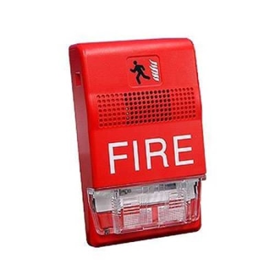 Edwards Signaling EG1RF-P Genesis Horn, Temporal, Marked in.Fire in., 24VDC, Red