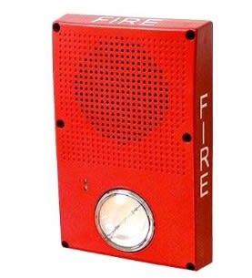 Edwards Signaling WG4RF-HVMC Genesis WG4 Series 24VDC Horn Strobe, FIRE Marking, Clear Lens, Red