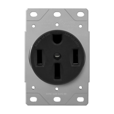 Enerlites 66500H-BK 50A EV Charger Receptacle, 14-50R, Black