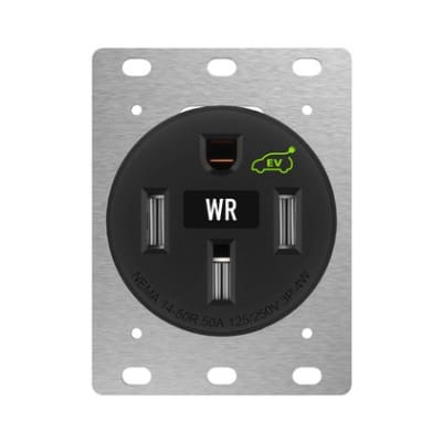 Enerlites 66500HW-BK 50A WR EV Charger Receptacle, 14-50R, Black
