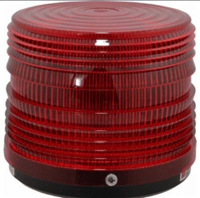 Federal Signal 141ST-120R Electra Flash Strobe Warning Light, Single Flash, Red