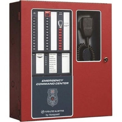 Fire-Lite ECC-50/100E Emergency Command Center, Single Speaker Zone Emergency Voice Evacuation and 14 Recordable Messages, 240VAC, 50Hz