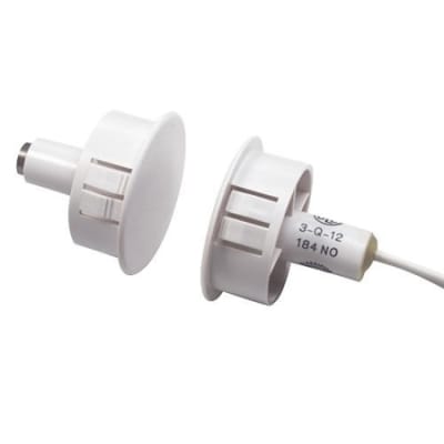 GRI 184-12 184 Series 1" Steel Door Recessed Switch Set, Standard Gap, 10W, 200VDC, 0.40 Amp, Closed Loop, N/O, A, and U.L. 10C Fire Rated Brown