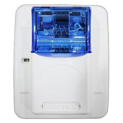 Gentex GECA24PWW GEC3 24VDC Selectable Candela, Low Profile Evacuation Horn/Strobe, Plain (No Lettering), Amber Lens, White