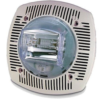 Gentex SSPK24WLPW 24VDC Speaker/Strobe, Selectable Candela, Wall-Mount, White