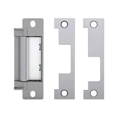 HES 4500C-12/24-630-LBM 4500C Series Complete Pac Electric Strike with Latchbolt Monitor, Includes 4500 Strike Body and Faceplates, Satin Stainless Steel