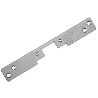 HES 504-630 5000 Series Electric Strike Faceplate, 6-7/8"H x 1-1/4"W, for Cylindrical Locksets (Aluminum), Satin Stainless Steel