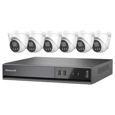 Honeywell HKCNV080102CE5R306 Color Night Vision Video Surveillance Kit, Includes 8-Channel CNV NVR 2TB, and (6) 5MP Ball Cameras