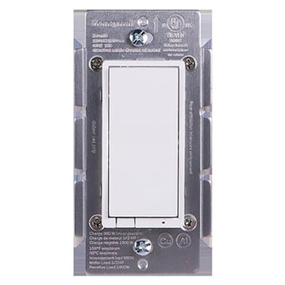 Honeywell Home Z5DIMMER Z-Wave Plus Dimmer, In-Wall, White with Light Almond Kit Included
