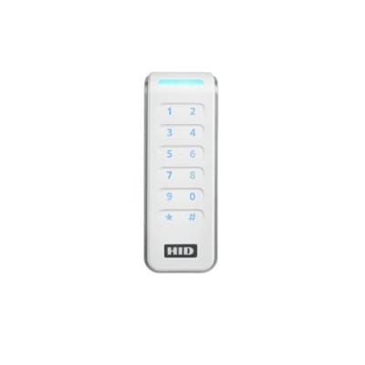 HID 20KNWS-00-0000 Smart Card Reader, Multi-Technology, Mobile Ready, White with Silver Trim